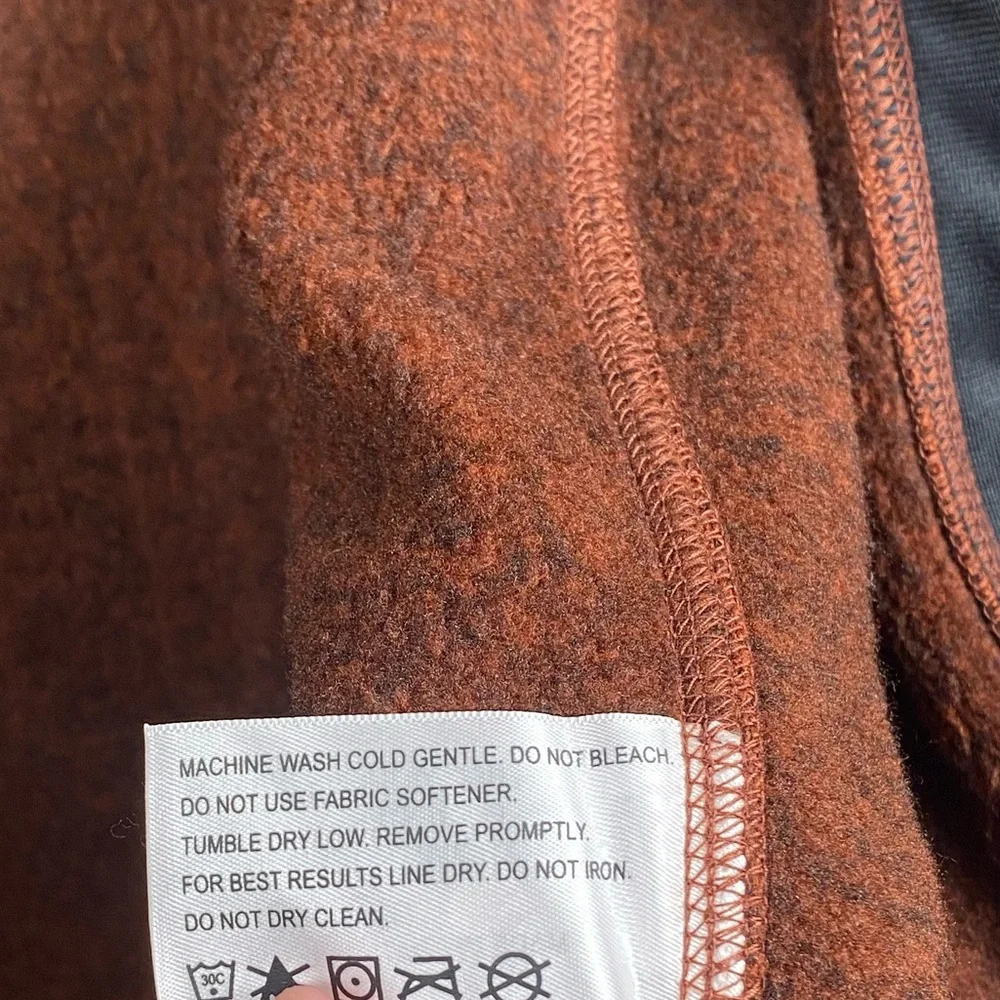 Orvis R65 Men's Rust Brown Fleece Zip Up Vest Large - Picture 5 of 6